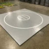 AK Athletic Equipment Wrestling Mats CLEARANCE 10' X 10' X Ultra Shock Roll Up Wrestling Mat Grey With White Circles