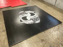 AK Athletic Equipment Clearance 10' X 10' X 1 3/8" Samurai Roll-Up Wrestling Mat Logo Vinyl Flaw Martial Arts