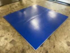 AK Athletic Equipment Clearance 8' X 8' X 1 3/8" Roll-Up Wrestling Mat Blue Vinyl Flaw Martial Arts