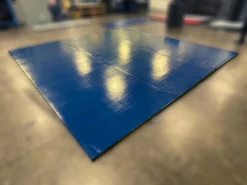 AK Athletic Equipment CLEARANCE 18' X 18' X Ultra Shock Roll Up Wrestling Mat Blue Wrestling Mats
