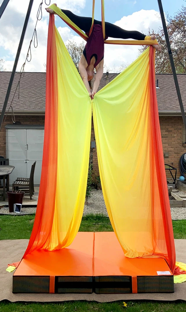 AK Athletic Equipment Aerial Arts Bi-Fold Landing Mat 6' X 6' X 8" Landing Mats 4 AK Athletic Equipment Aerial Arts Bi-Fold Landing Mat 6' X 6' X 8" Landing Mats