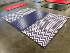 AK Athletic Equipment Folding Mats Clearance Gymnastics Chevron 8' X 12' X 1 3/8" Roll-Up Tumbling Mat