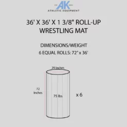 AK Athletic Equipment Wrestling Mats 36' X 36' X 1 3/8
