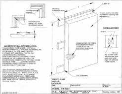 AK Athletic Equipment Custom Wood Backed Gym Wall Padding Panels 2' X 7'
