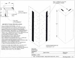 AK Athletic Equipment Easy Stick Corner Pads 6' Tall, 6