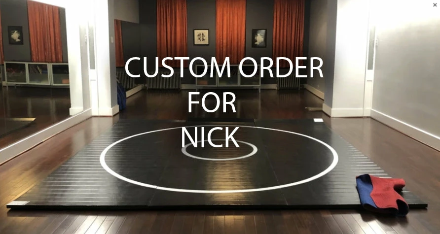 AK Athletic Equipment Custom 13' X 13' X 1 3/8" Roll-Up Wrestling Mat With Digitally Printed 10' X 10' Logo Wrestling Mats 1 AK Athletic Equipment Custom 13' X 13' X 1 3/8" Roll-Up Wrestling Mat With Digitally Printed 10' X 10' Logo Wrestling Mats