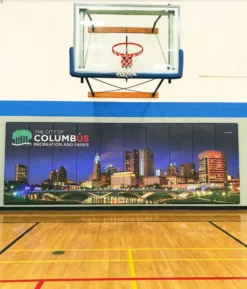 AK Athletic Equipment Custom Wood Backed Gym Wall Padding Panels 2' X 8'