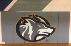 AK Athletic Equipment Custom Wood Backed Gym Wall Padding Panels 2' X 8'