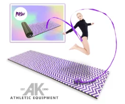 AK Athletic Equipment Folding Mats Quick Ship Roll Up Chevron Zigzag 4' X 8' X 1 3/8" Advanced Level Gymnastics Mat