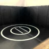AK Athletic Equipment Black Clearance Instant Wrestling Room - 8' X 8' Wrestling Mat And Removable Folding Wall Pads Package