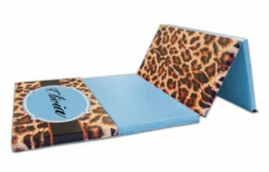 AK Athletic Equipment Leopard Print Monogram 4' X 8' Folding Gymnastics Mat 7 AK Athletic Equipment Leopard Print Monogram 4' X 8' Folding Gymnastics Mat