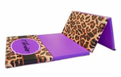 AK Athletic Equipment Leopard Print Monogram 4' X 8' Folding Gymnastics Mat 6 AK Athletic Equipment Leopard Print Monogram 4' X 8' Folding Gymnastics Mat