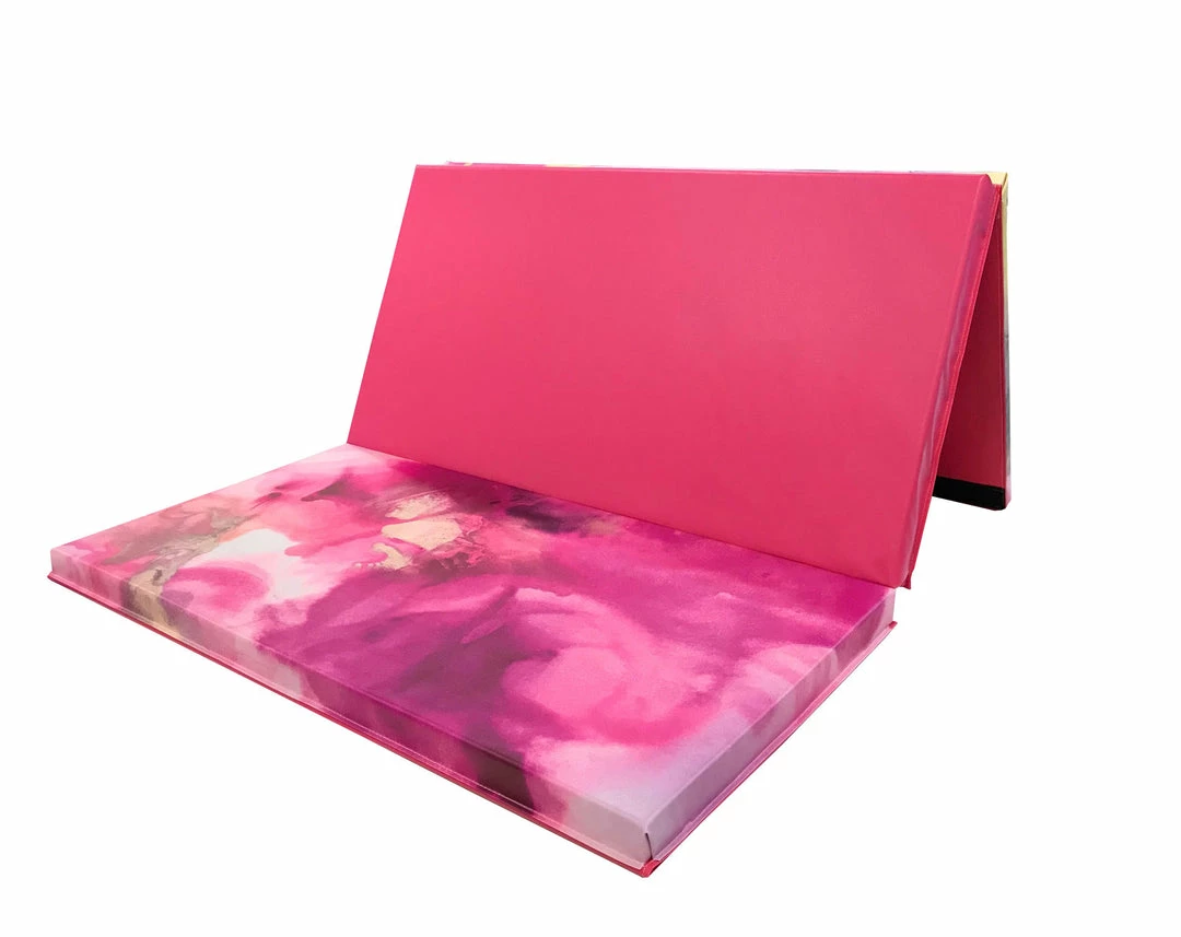 AK Athletic Equipment Pink Watercolor Gymnastics Balance Beam And Folding Mat Combo Package 3 AK Athletic Equipment Pink Watercolor Gymnastics Balance Beam And Folding Mat Combo Package
