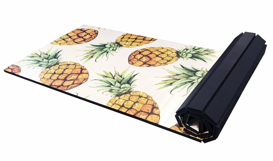 AK Athletic Equipment Roll Up Pineapple Print 4' X 12' X 1 3/8" Advanced Level Gymnastics Mat Folding Mats 2 AK Athletic Equipment Roll Up Pineapple Print 4' X 12' X 1 3/8" Advanced Level Gymnastics Mat Folding Mats
