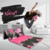 AK Athletic Equipment Black And Pink Peony 4' X 8' Folding Gymnastics Mat Folding Mats