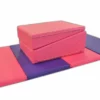 AK Athletic Equipment 4' X 8' X 2" Pink Purple Gymnastics Folding Mat And Pink Incline Combo Folding Mats
