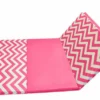 AK Athletic Equipment Chevron Zigzag 4' X 8' X 1 3/8" Advanced Level Folding Gymnastics Mat Pink And White