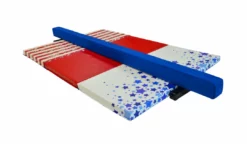 AK Athletic Equipment Balance Beams Stars And Stripes Gymnastics Balance Beam And Folding Mat Combo Package