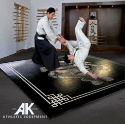 AK Athletic Equipment Wrestling Mats Samurai Digitally Printed 8' X 8' X 1 3/8" Roll-Up MMA Grappling Mat