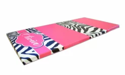 AK Athletic Equipment Zebra Print Monogram 4' X 8' Folding Gymnastics Mat Folding Mats
